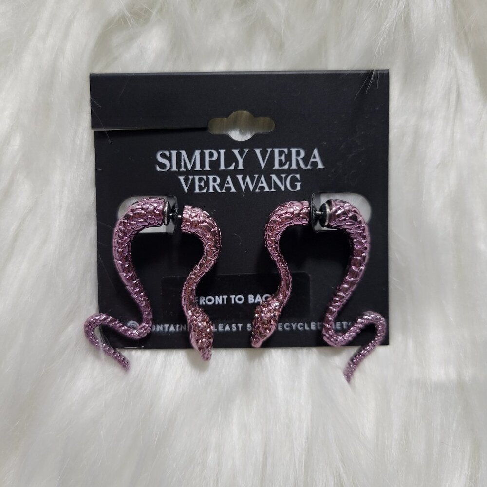 Simply Vera Vera Wang Front-Back Snake Earrings